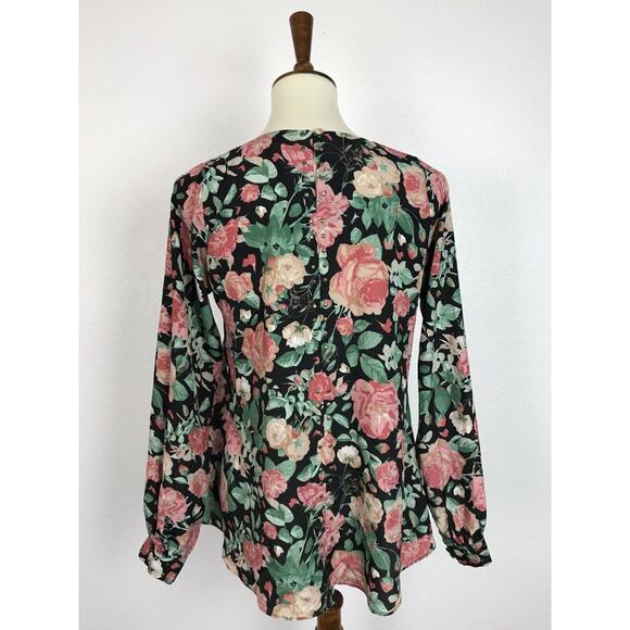 Lovers + Friends Top Blouse Pullover Floral Studded - Picture 8 of 10